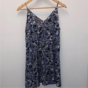 Lush Black and Blue Floral Garment